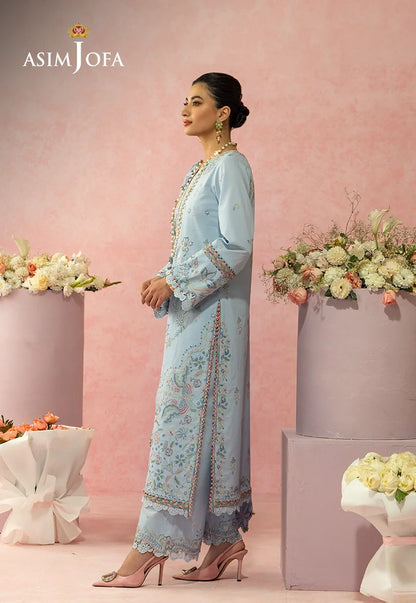 AJULW-10 Embroidered Lawn Unstitched 3 Pcs