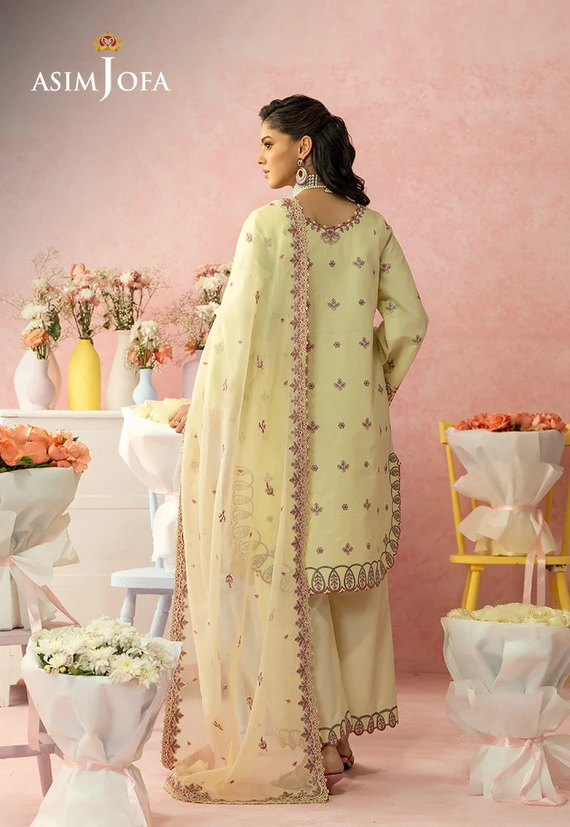 AJULW-09 Embroidered Lawn Unstitched 3 Pcs