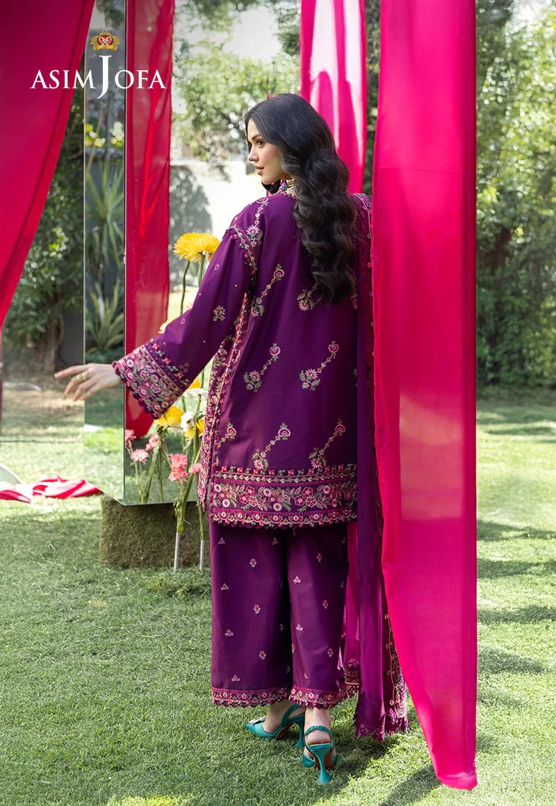AJULW-07 Embroidered Lawn Unstitched 3 Pcs