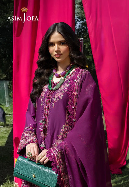 AJULW-07 Embroidered Lawn Unstitched 3 Pcs