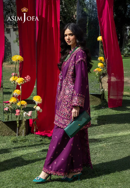AJULW-07 Embroidered Lawn Unstitched 3 Pcs