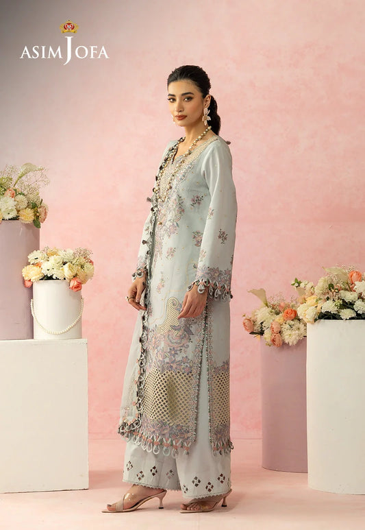 AJULW-01 Embroidered Lawn Unstitched 3 Pcs