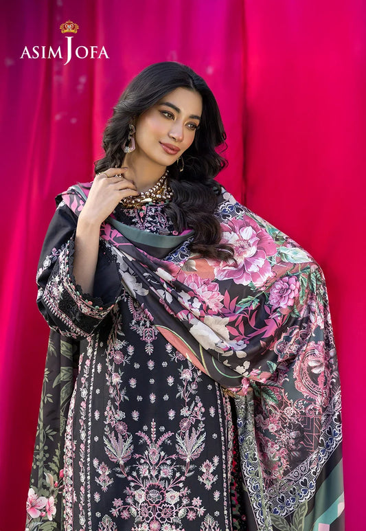 AJULW-05 Embroidered Lawn Unstitched 3 Pcs
