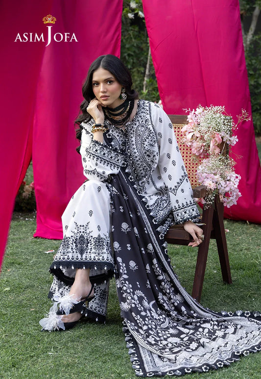 AJULW-04 Embroidered Lawn Unstitched 3 Pcs
