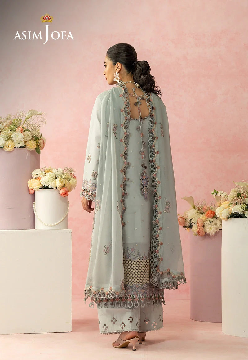 AJULW-01 Embroidered Lawn Unstitched 3 Pcs