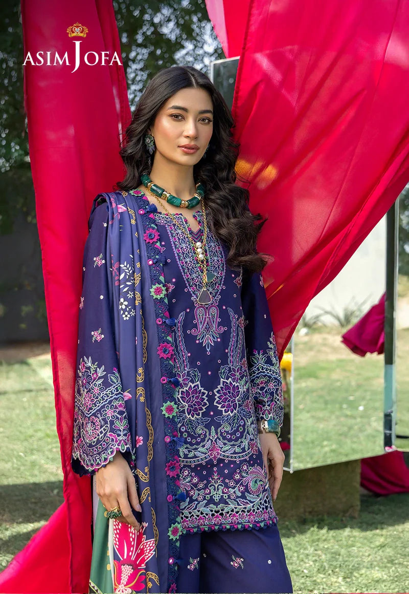 AJULW-03 Embroidered Lawn Unstitched 3 Pcs
