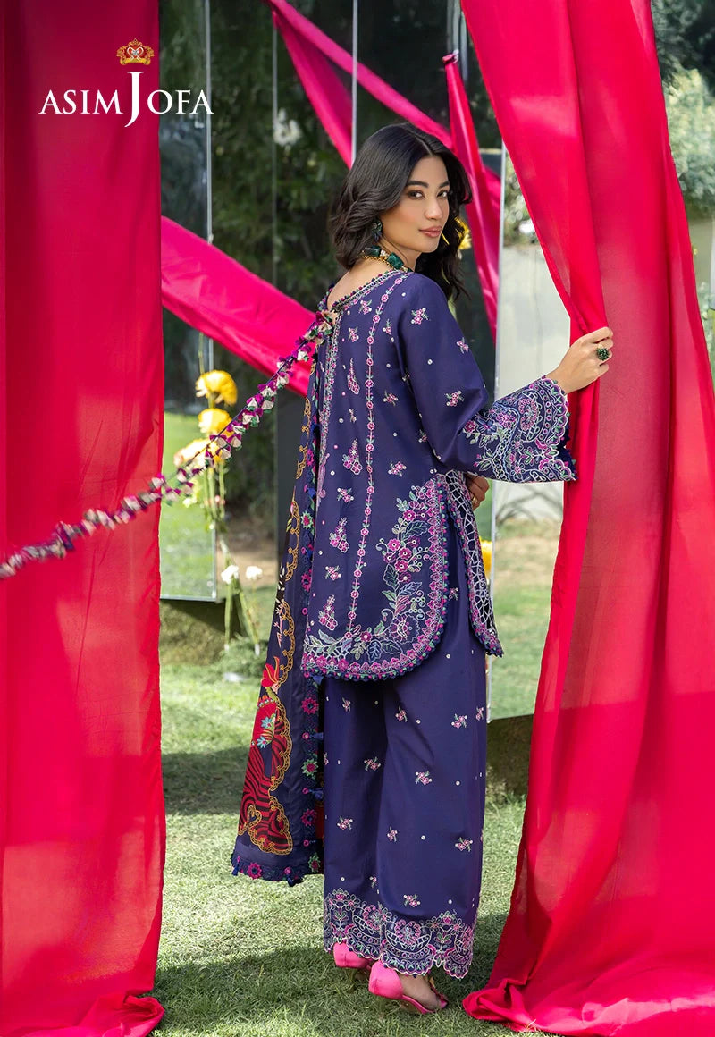 AJULW-03 Embroidered Lawn Unstitched 3 Pcs