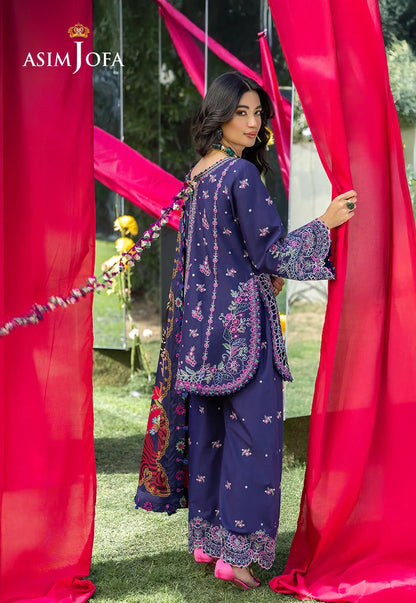 AJULW-03 Embroidered Lawn Unstitched 3 Pcs