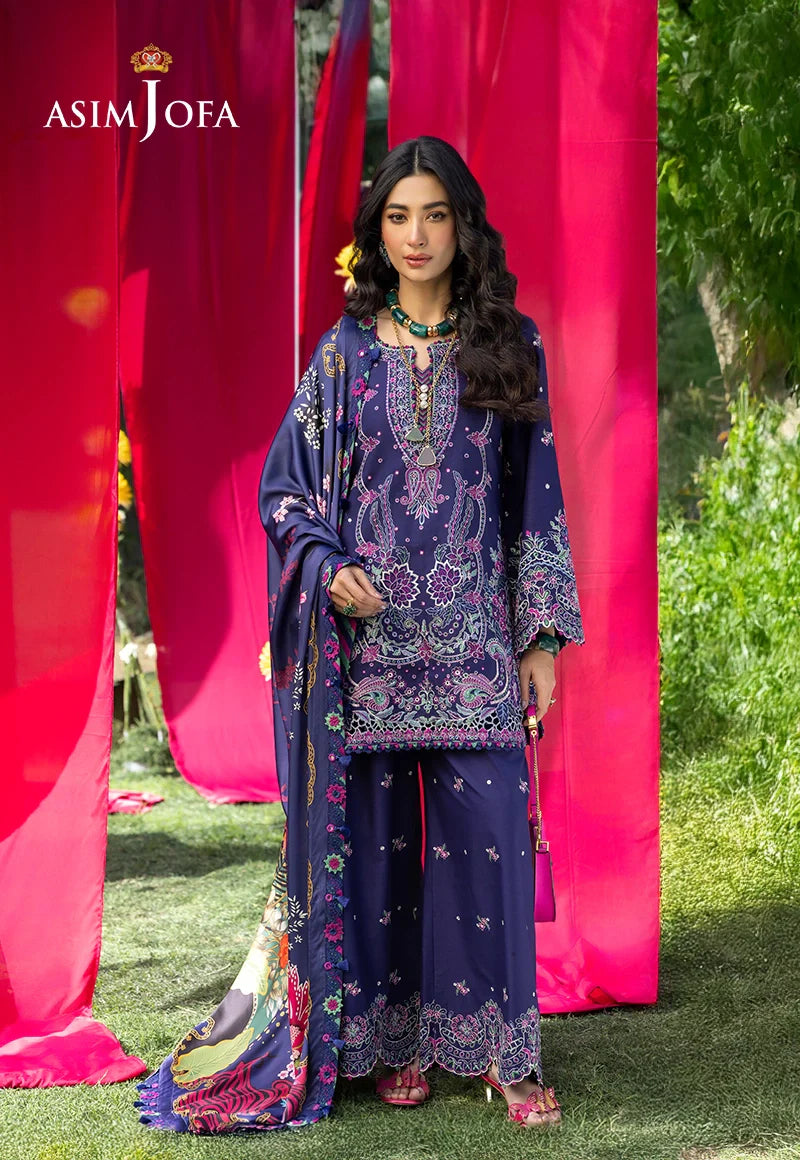 AJULW-03 Embroidered Lawn Unstitched 3 Pcs