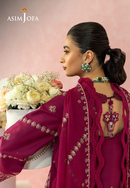 AJULW-02 Embroidered Lawn Unstitched 3 Pcs