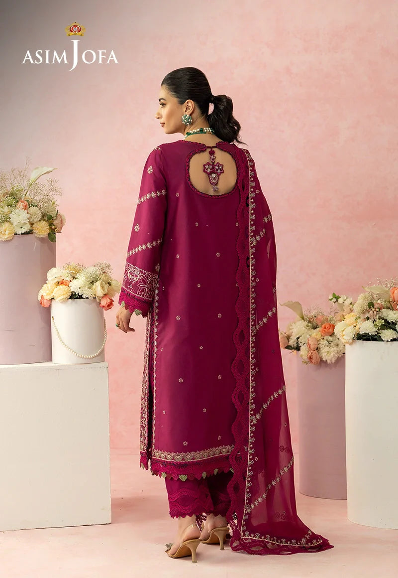 AJULW-02 Embroidered Lawn Unstitched 3 Pcs