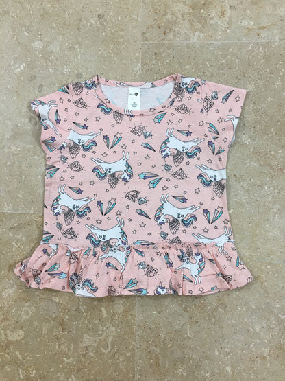 H&M baby pink Unicorn Top