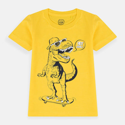 Cool Club Yellow DIno T-shirt for Boys