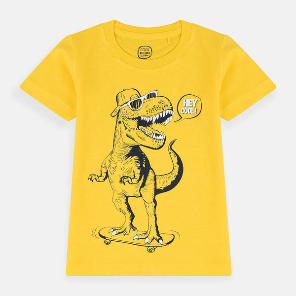 Cool Club Yellow DIno T-shirt for Boys