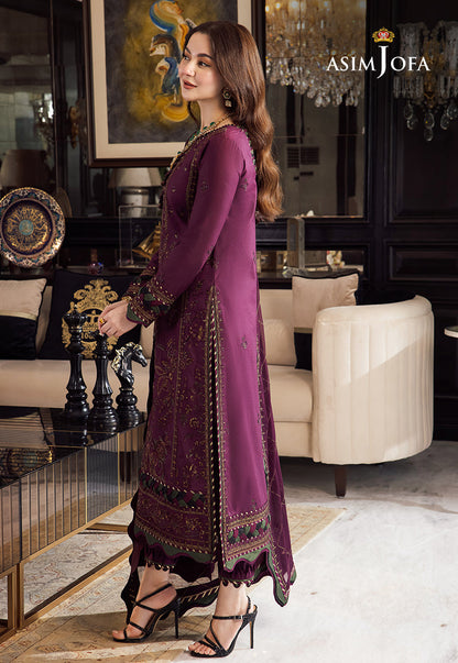 AJRN-04 EMBROIDERED LAWN SILK 3 PCS