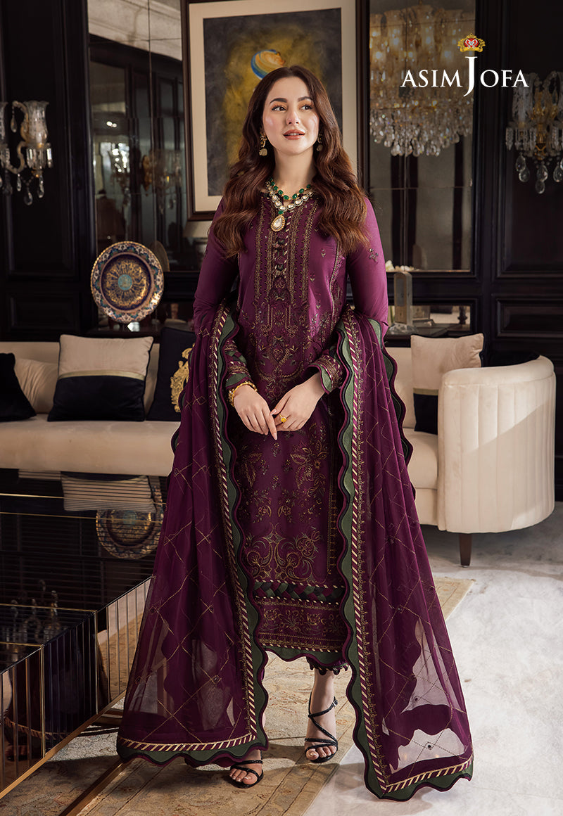 AJRN-04 EMBROIDERED LAWN SILK 3 PCS