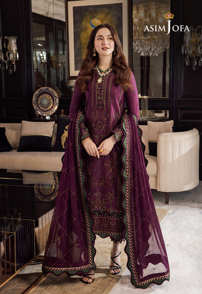 AJRN-04 EMBROIDERED LAWN SILK 3 PCS