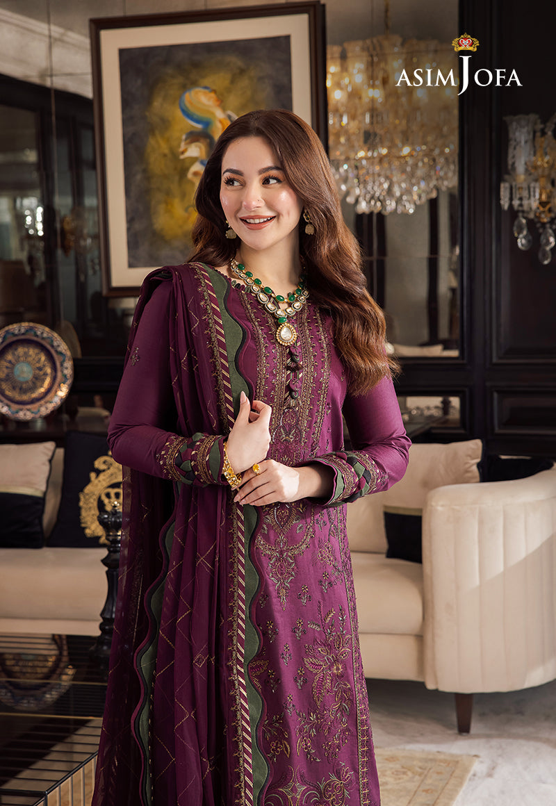 AJRN-04 EMBROIDERED LAWN SILK 3 PCS