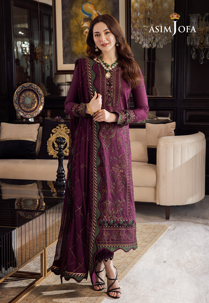 AJRN-04 EMBROIDERED LAWN SILK 3 PCS