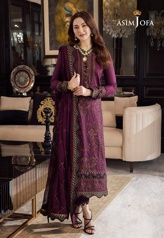AJRN-04 EMBROIDERED LAWN SILK 3 PCS