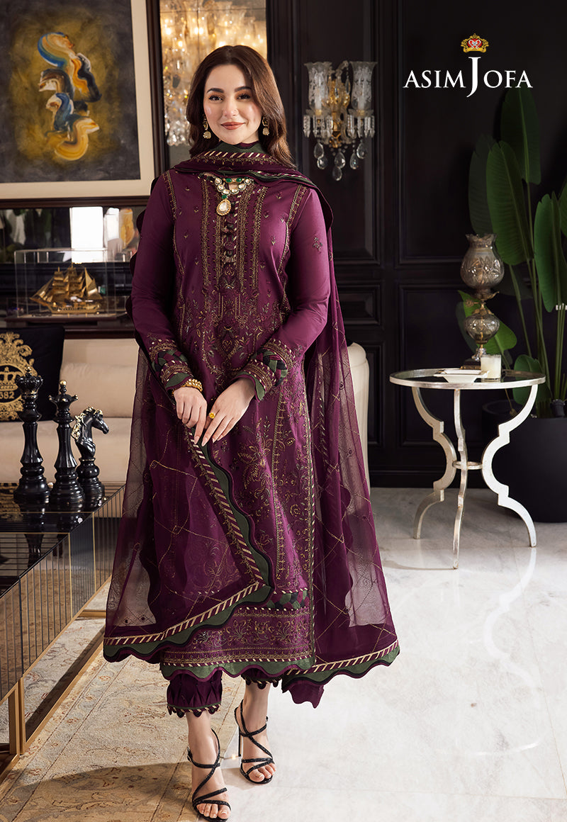 AJRN-04 EMBROIDERED LAWN SILK 3 PCS