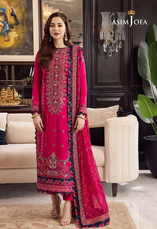 AJRN-30 EMBROIDERED LAWN SILK 3 PCS