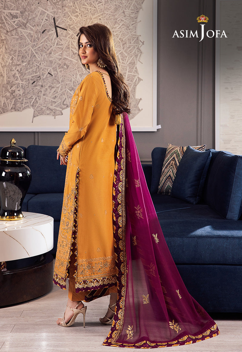 AJRN-05 EMBROIDERED LAWN SILK 3 PCS
