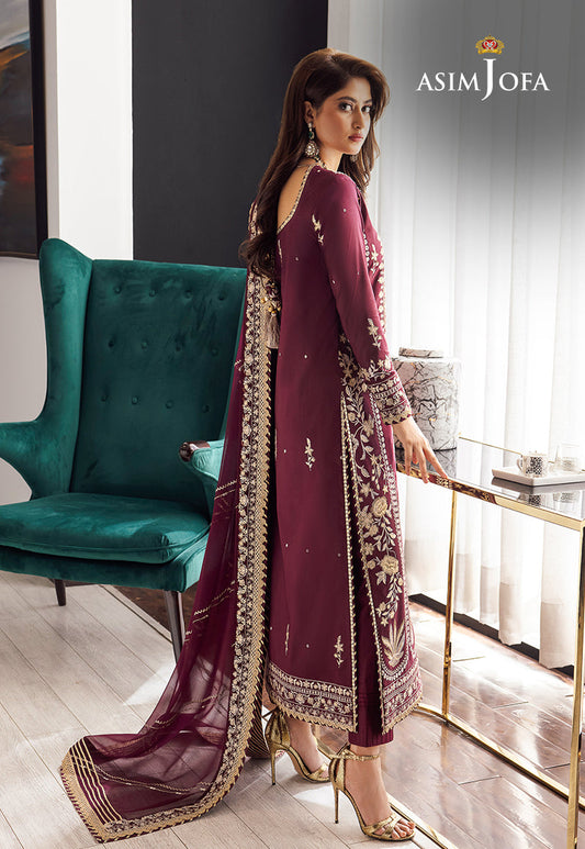 AJRN-25 EMBROIDERED LAWN SILK 3 PCS