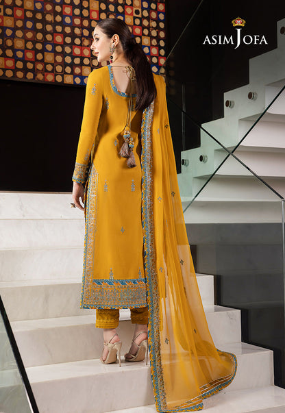 AJRN-28 EMBROIDERED LAWN SILK 3 PCS
