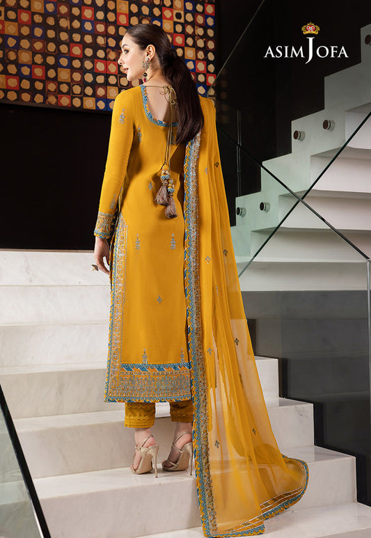 AJRN-28 EMBROIDERED LAWN SILK 3 PCS