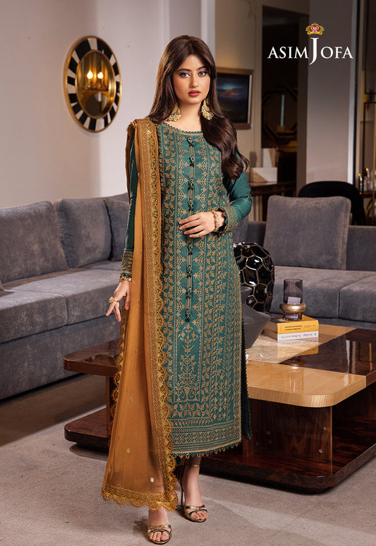 AJRN-11 EMBROIDERED LAWN SILK 3 PCS