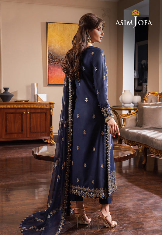 AJRN-16 EMBROIDERED LAWN SILK 3 PCS