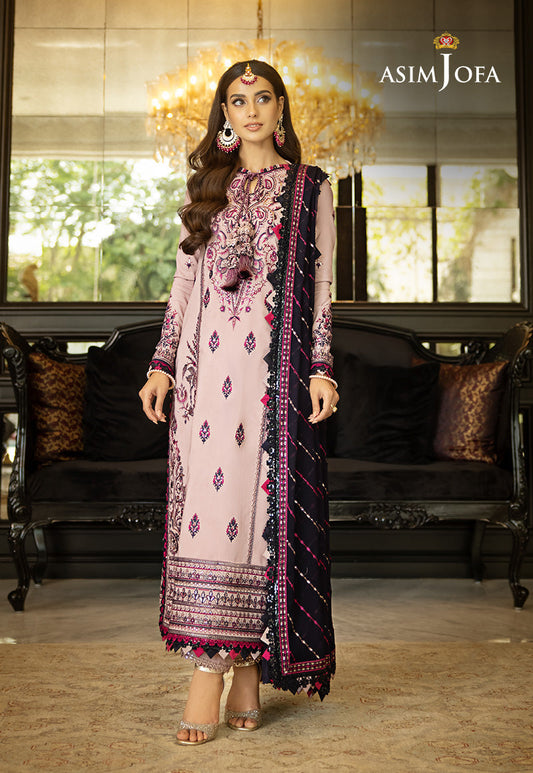 AJRN-20 EMBROIDERED LAWN SILK 3 PCS