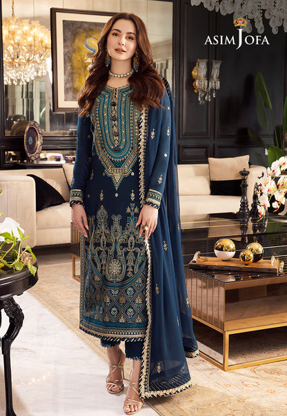 AJRNP-10 STITCHED EMBROIDERED LAWN SILK 3 PCS