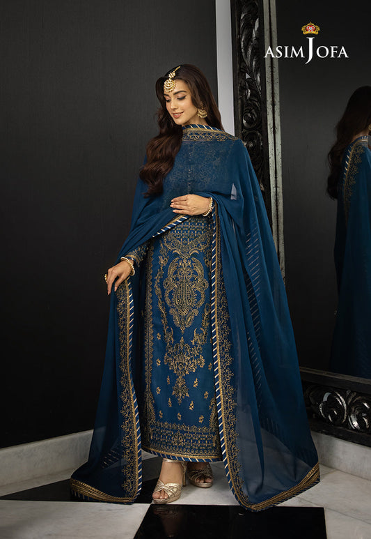 AJRN-17 EMBROIDERED LAWN SILK 3 PCS