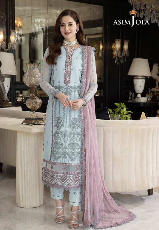 AJRN-24 EMBROIDERED CHIFFON 3 PCS