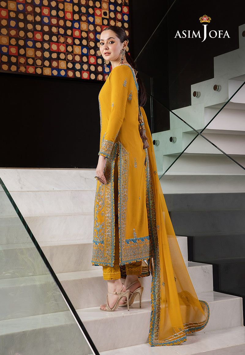 AJRN-28 EMBROIDERED LAWN SILK 3 PCS