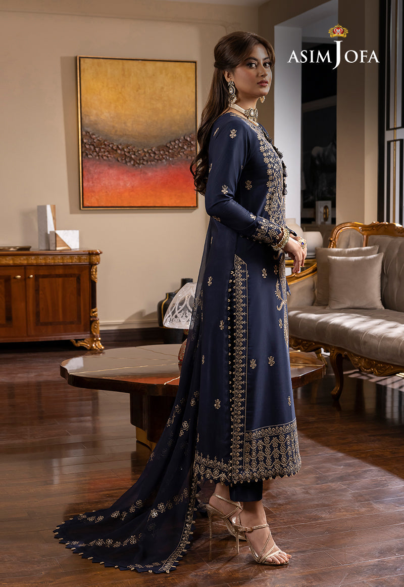 AJRN-16 EMBROIDERED LAWN SILK 3 PCS