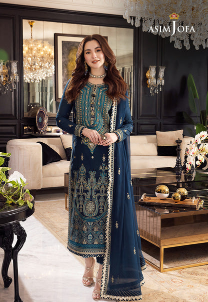 AJRN-10 EMBROIDERED LAWN SILK 3 PCS