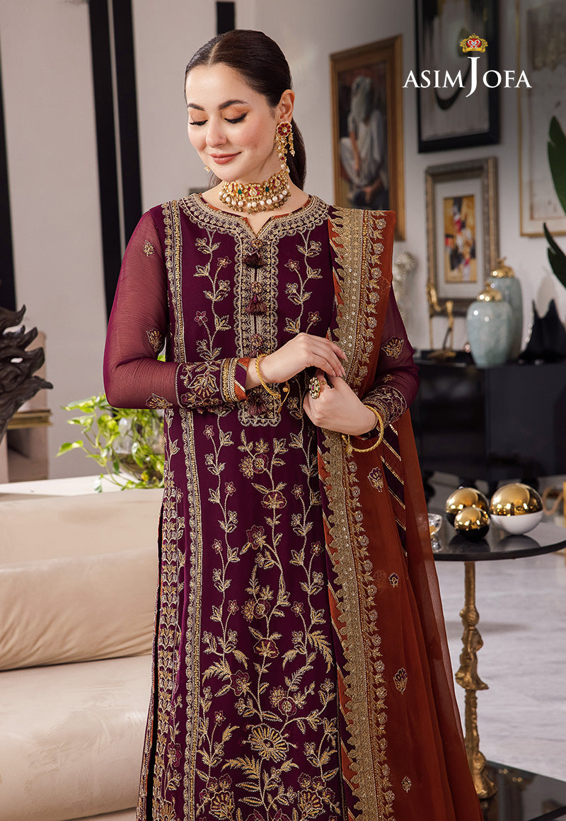 AJRN-23 EMBROIDERED CHIFFON 3 PCS