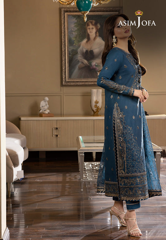 AJRN-21 EMBROIDERED LAWN SILK 3 PCS