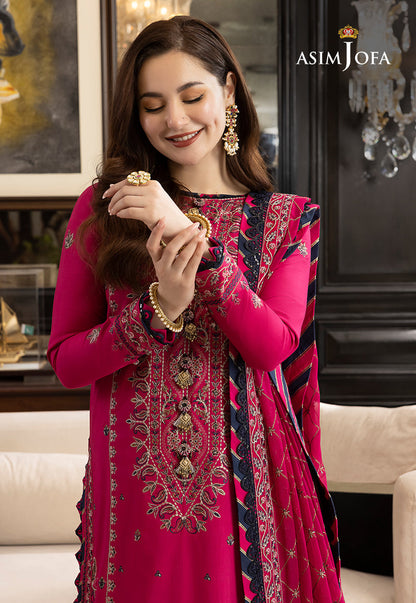 AJRN-30 EMBROIDERED LAWN SILK 3 PCS