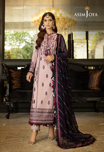 AJRN-20 EMBROIDERED LAWN SILK 3 PCS