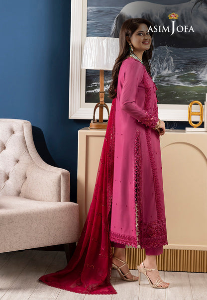 AJRN-15 EMBROIDERED LAWN SILK 3 PCS