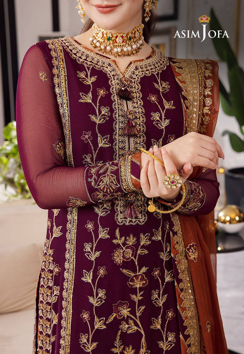 AJRN-23 EMBROIDERED CHIFFON 3 PCS