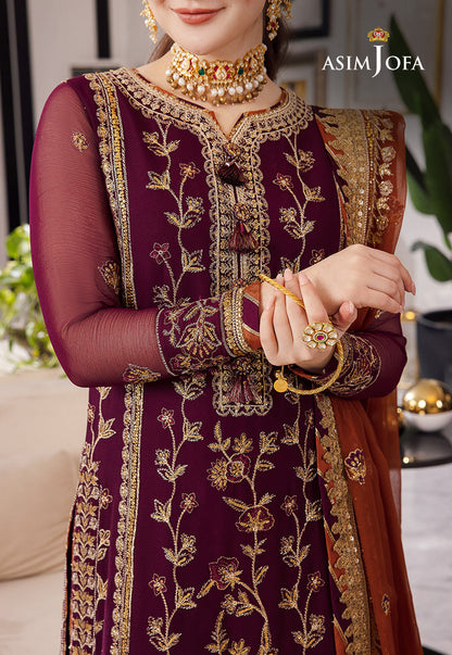 AJRN-23 EMBROIDERED CHIFFON 3 PCS