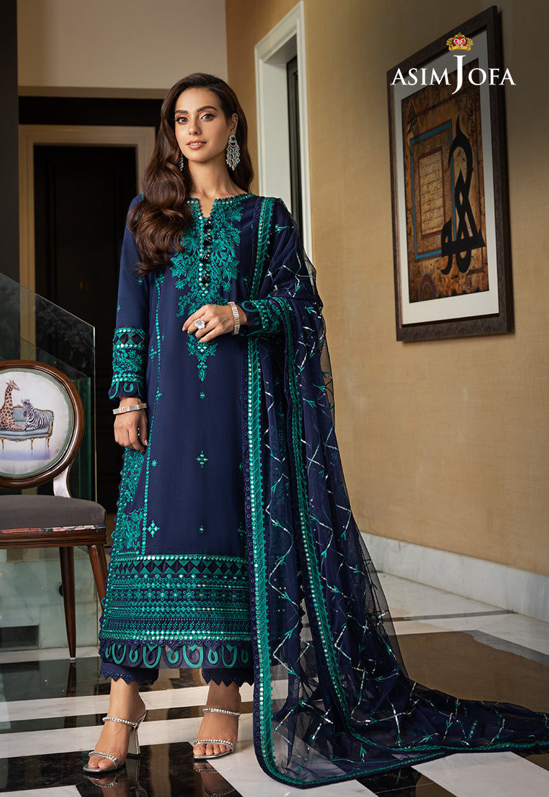 AJRNP-22 EMBROIDERED LAWN STITCHED 3 PCS