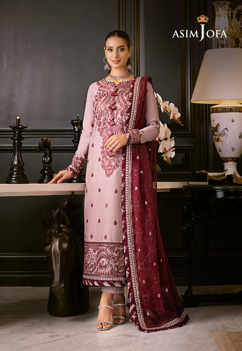AJRN-06 EMBROIDERED LAWN SILK 3 PCS