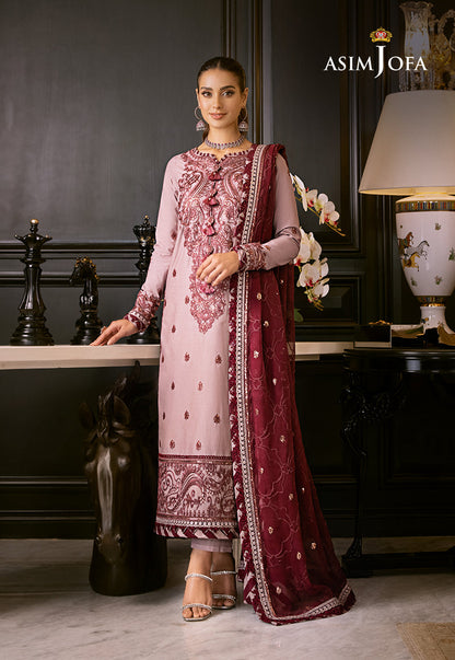 AJRN-06 EMBROIDERED LAWN SILK 3 PCS