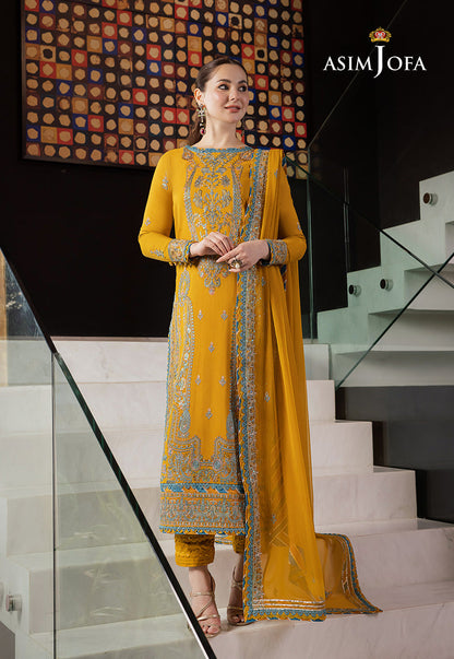 AJRN-28 EMBROIDERED LAWN SILK 3 PCS